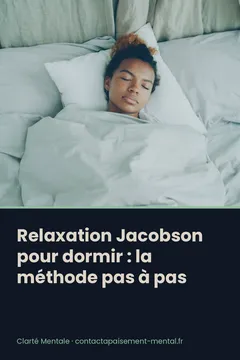 Relaxation Jacobson pour dormir : la méthode pas à pas : fiche à enregistrer sur Pinterest