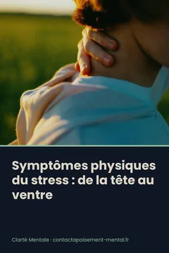 Symptômes physiques du stress : de la tête au ventre : fiche à enregistrer sur Pinterest